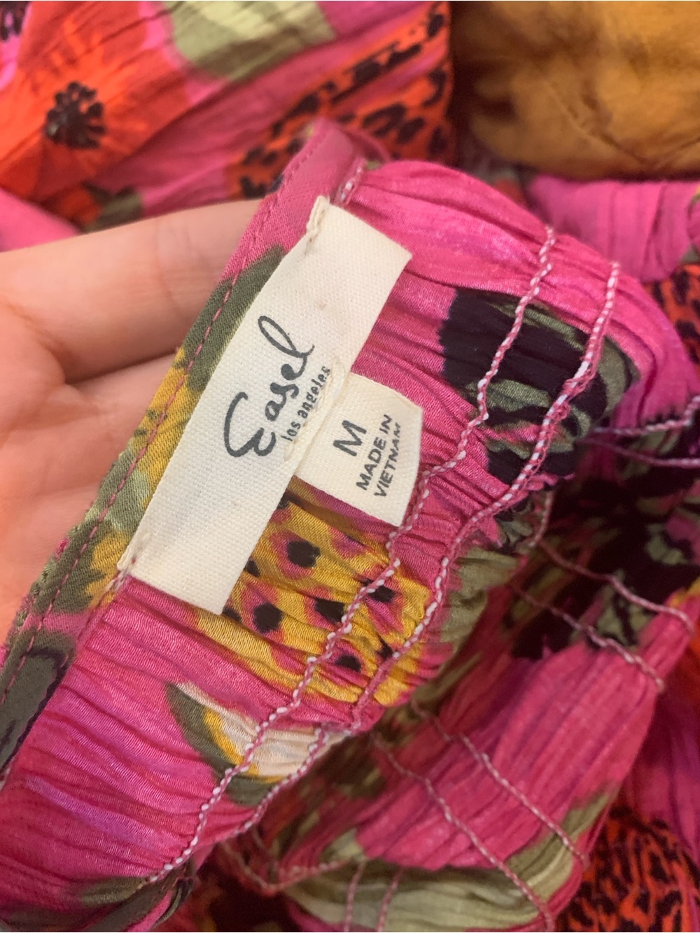 Easel Pink Tropical Jungle Print Maxi Dress | Boho Flutter Sleeve | Medium - Picture 6 of 7